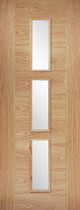 LPD Sofia 3L Fully Finished Oak Clear Glazed Door 1981 x 610 x 35mm (24 Inch) LPD Sofia 3L Fully Finished Oak Clear Glazed Door 1981 x 610 x 35mm (24 Inch)